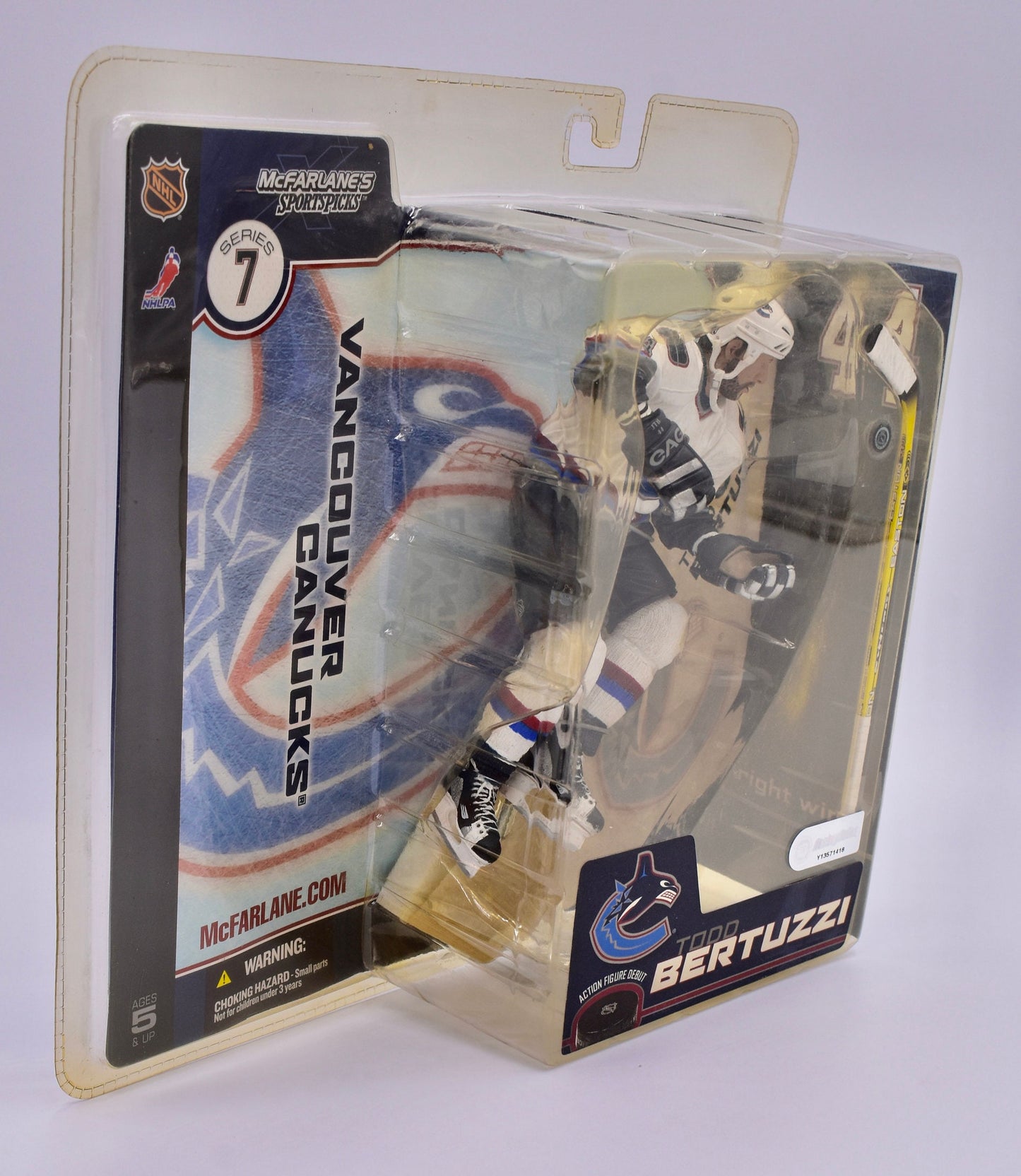 McFarlane Toys Todd Bertuzzi Vancouver Canucks White Jersey Series 7 Collectable NHL Hockey Action Figure Perfect Birthday Gift