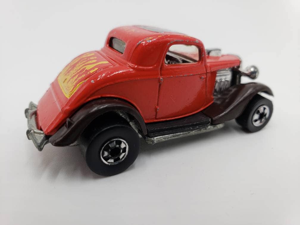 Hot Wheels 3 Window '34 Red HiRakers Perfect Birthday Gift Miniature Collectible Scale Model Toy Car 1934 3-Window Ford Coupe