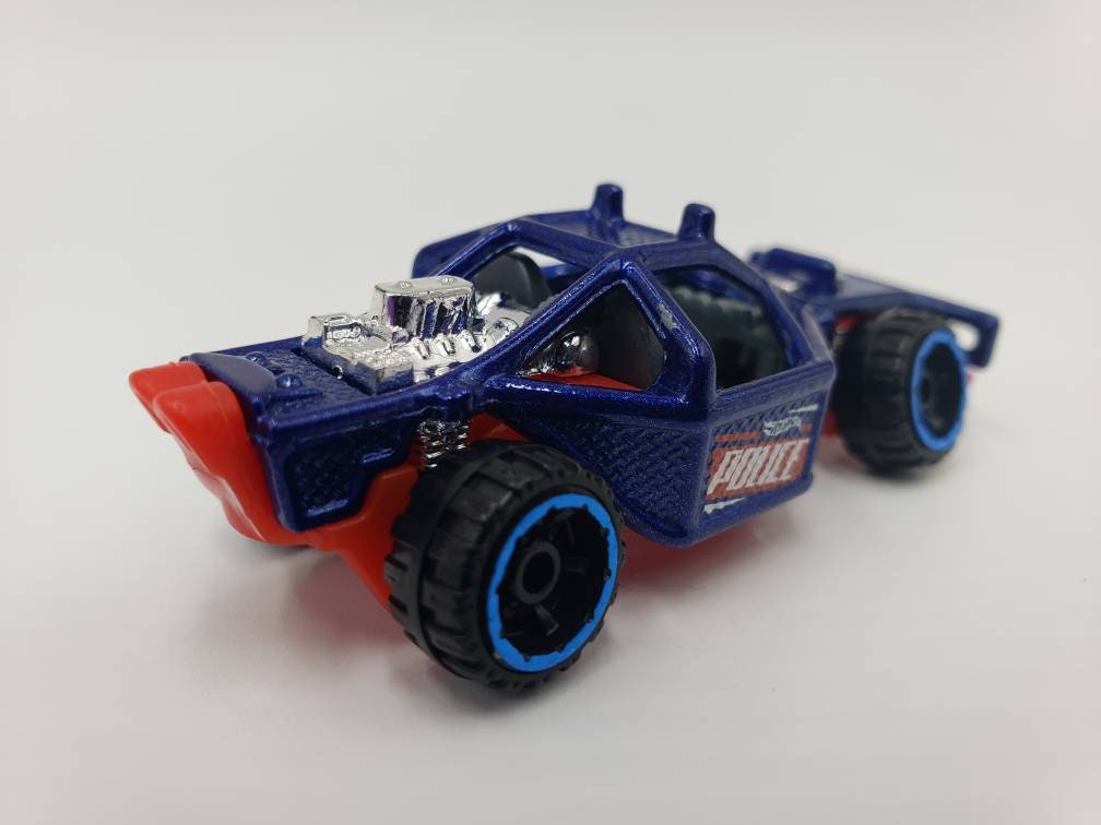 Hot Wheels Roll Cage Police Dune Buggy Metalflake Blue HW City Miniature Collectable Scale Model Toy Car