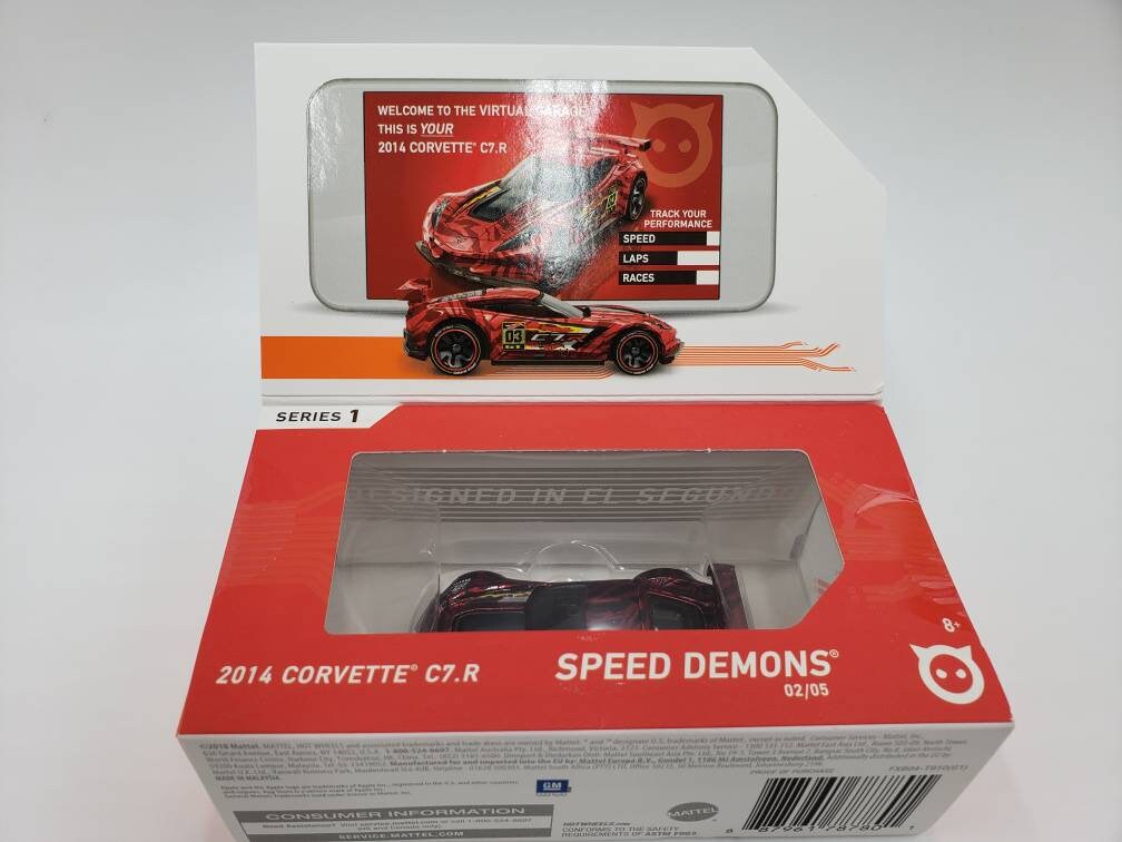 Hot Wheels id Corvette C7R Red Speed Demons Perfect Birthday Gift Miniature Collectable Model Toy Car