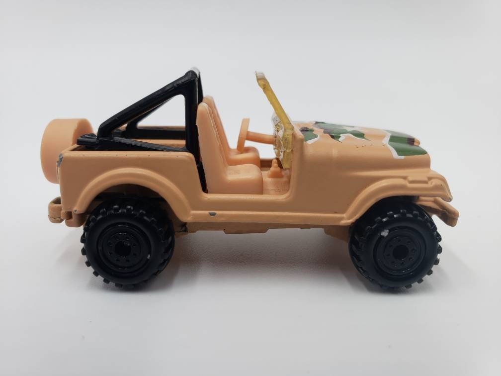 Hot Wheels 1988 Roll Patrol Jeep CJ7 Tan Action Command Perfect Birthday Gift Collectible Diecast 164 Scale Model Toy Car