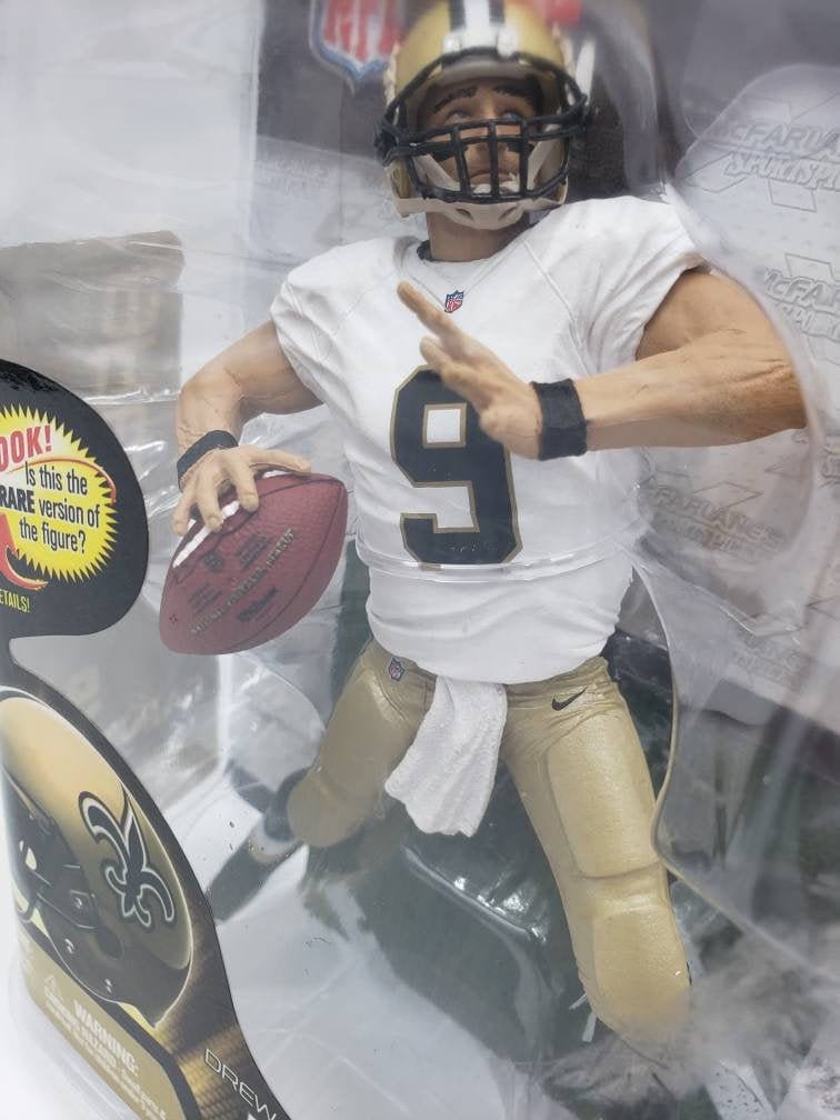 Drew Brees New Orleans Saints White and Gold McFarlane Toys Collectable NFL Action Figure Perfect Birthday Gift Man Cave Football Decor