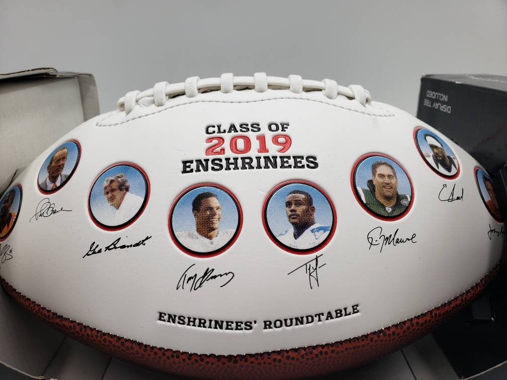 Jarden Sports Full Size Football White Brown Hall of Fame Enshrinement Collectible NFL Memorabilia Ball Denver Broncos vs Atlanta Falcons