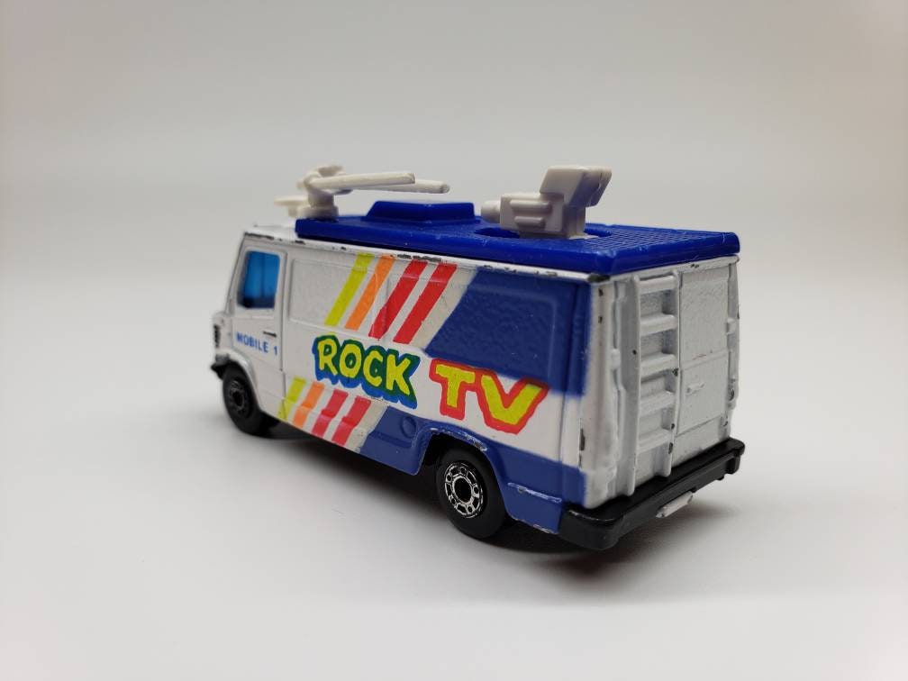 Matchbox Rock TV News Truck White and Blue Perfect Birthday Gift Miniature Collectable Model Toy Car