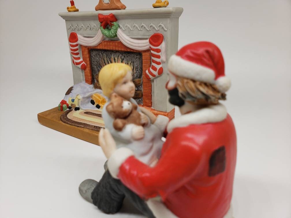Emmett Kelly Jr Clown Santa Claus Spirit of Christmas Flambro Collectible Miniature Porcelain Figurine Perfect Birthday Gift Christmas Decor
