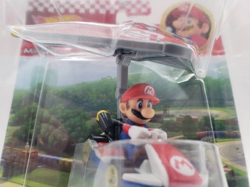 Hot Wheels Mario Kart Red and White Mario Super Glider Perfect Birthday Gift Miniature Collectable Scale Model Toy Car