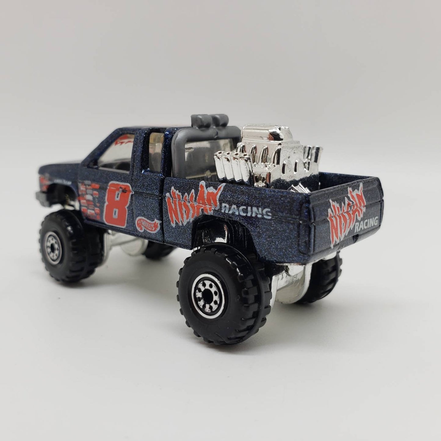 Hot Wheels Nissan Hardbody Truck Metalflake Blue Race Truck Perfect Birthday Gift Miniature Collectable Scale Model Toy Car