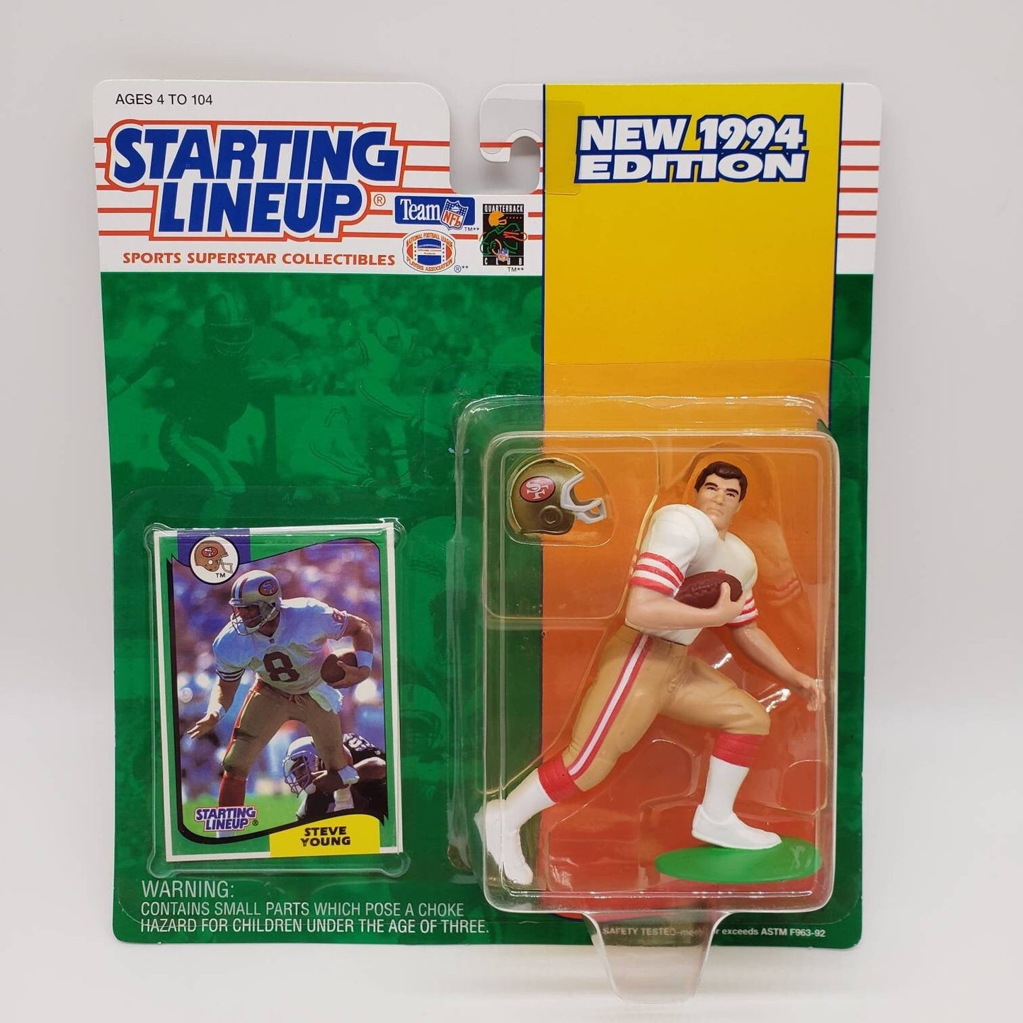 Steve Young San Fransisco 49ers Collectible Starting Lineup Action Figure Trading Card
