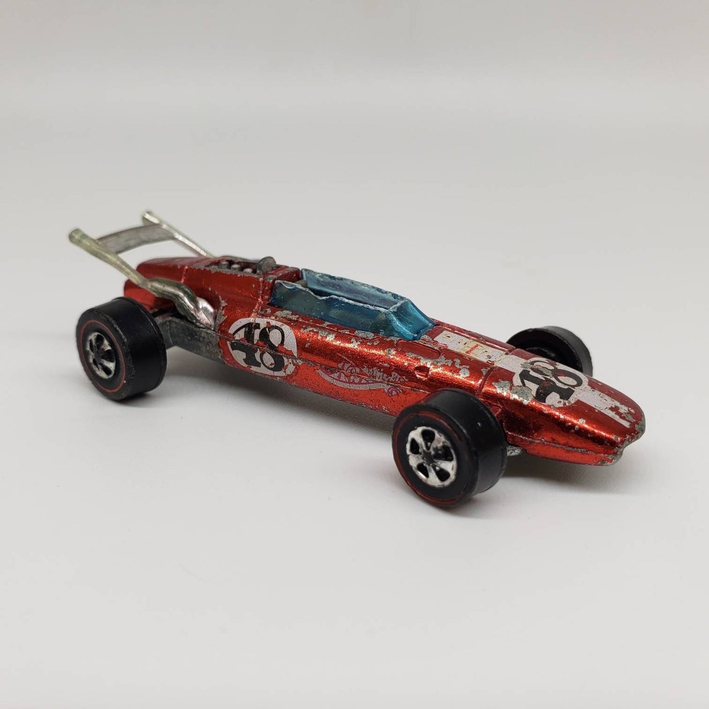 Redline Hot Wheels Indy Eagle Spectraflame Orange Diecast Metal Collectible Vintage Hot Wheels Scale Miniature Model Toy Car