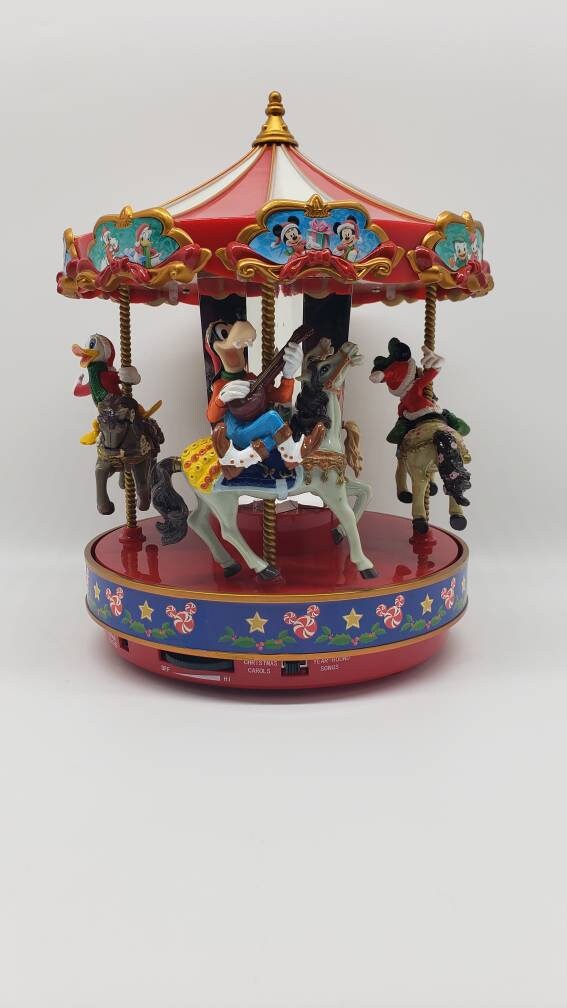 Mr Christmas MERRY GO ROUND Disney Collectible Carousel Perfect Birthday Gift Home Decor