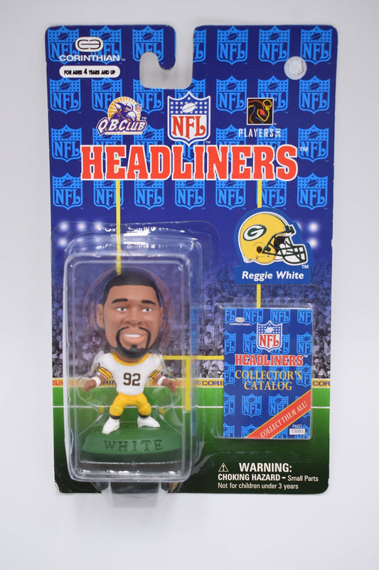 Headliners Reggie White Green Bay Packers Collectable Figure Sports Memorabilia Miniature Figurine Perfect Birthday Gift Football Deco