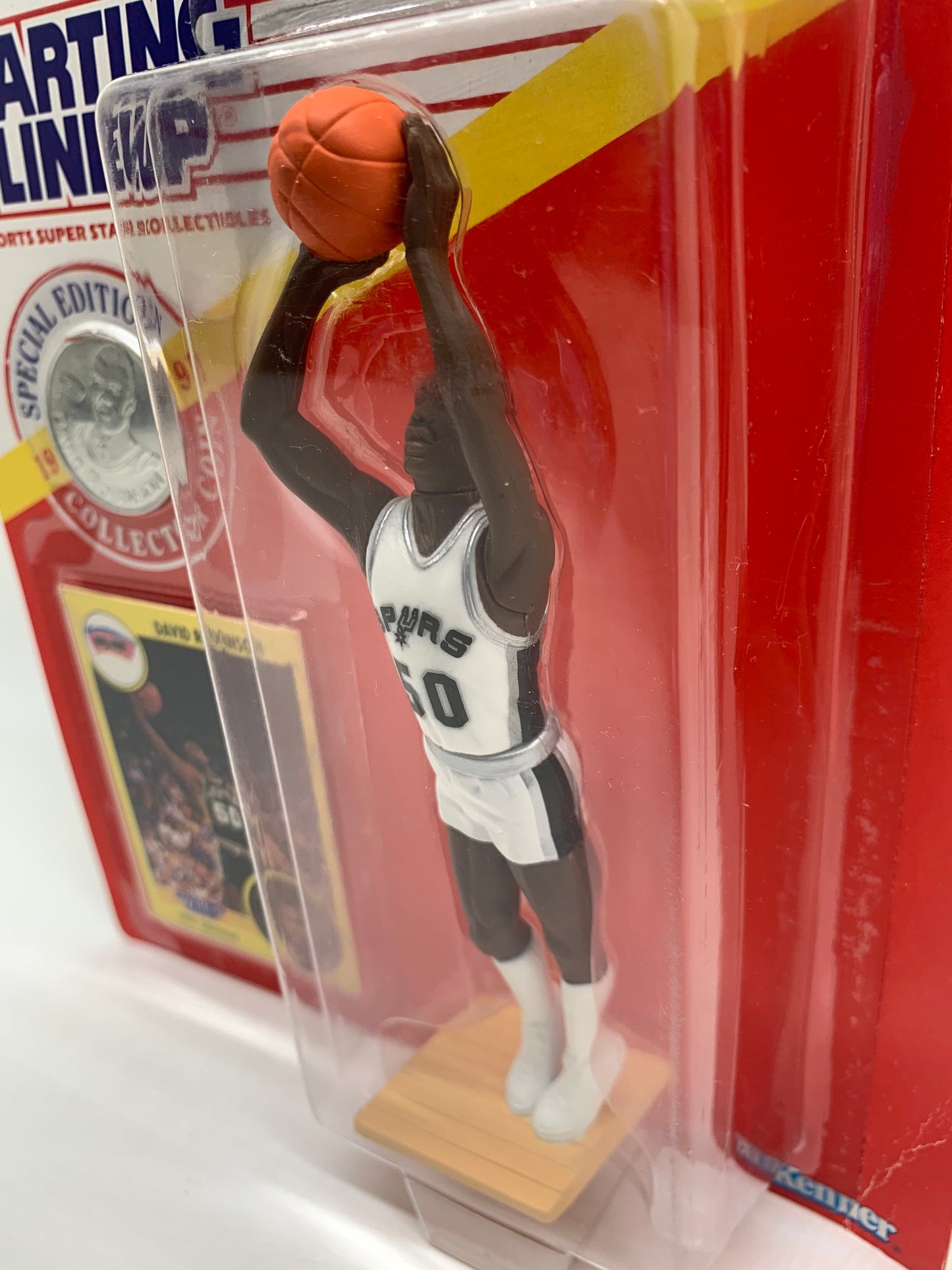 David Robinson San Antonio Spurs White Starting Lineup Collectable NBA Action Figure Perfect Birthday Gift Spurs Man Cave Basketball Decor