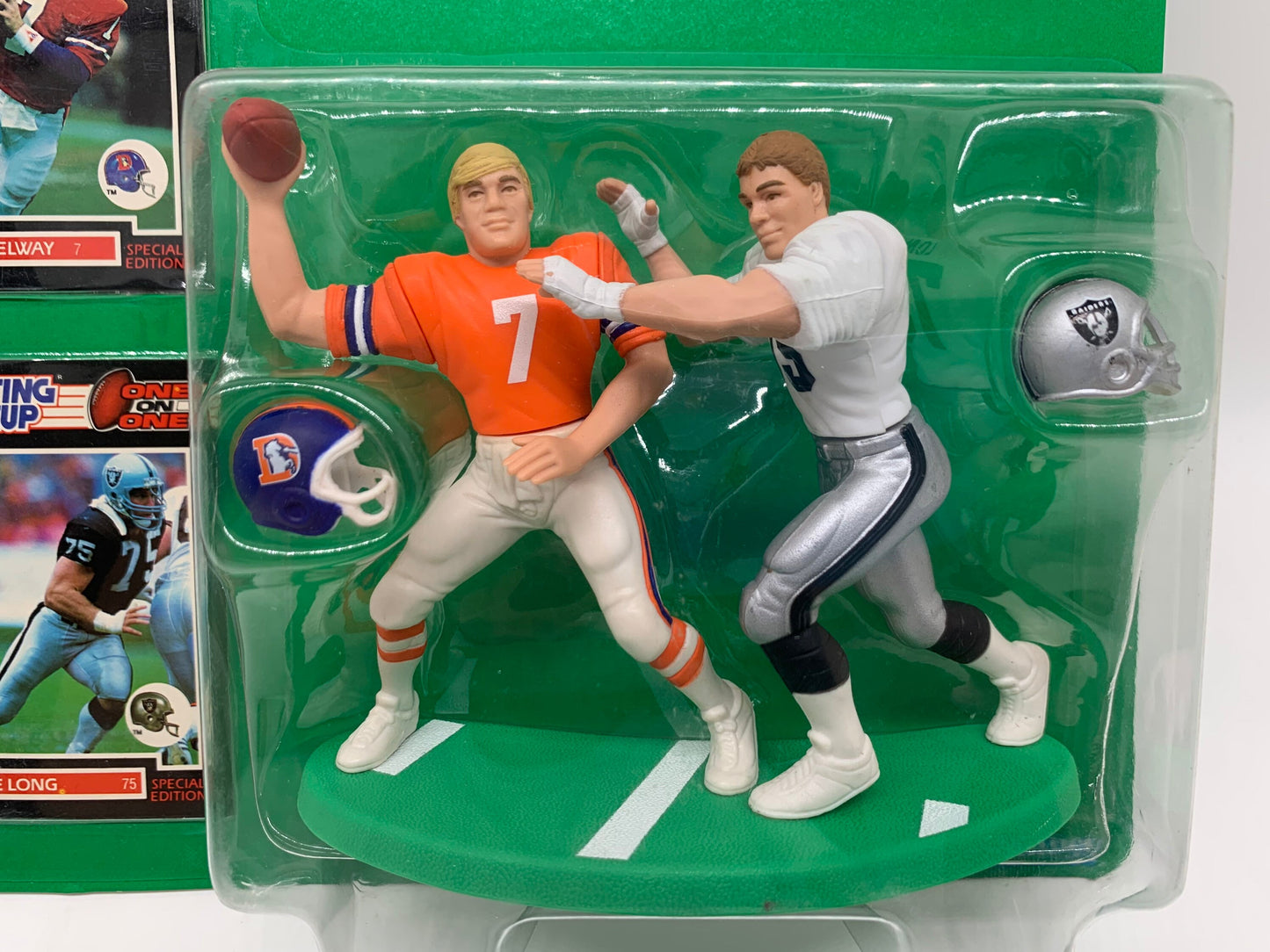 Starting Lineup John Elway Denver Broncos Howie Long Raiders Collectible NFL Action Figure Kenner Football Decor Perfect Birthday Gift