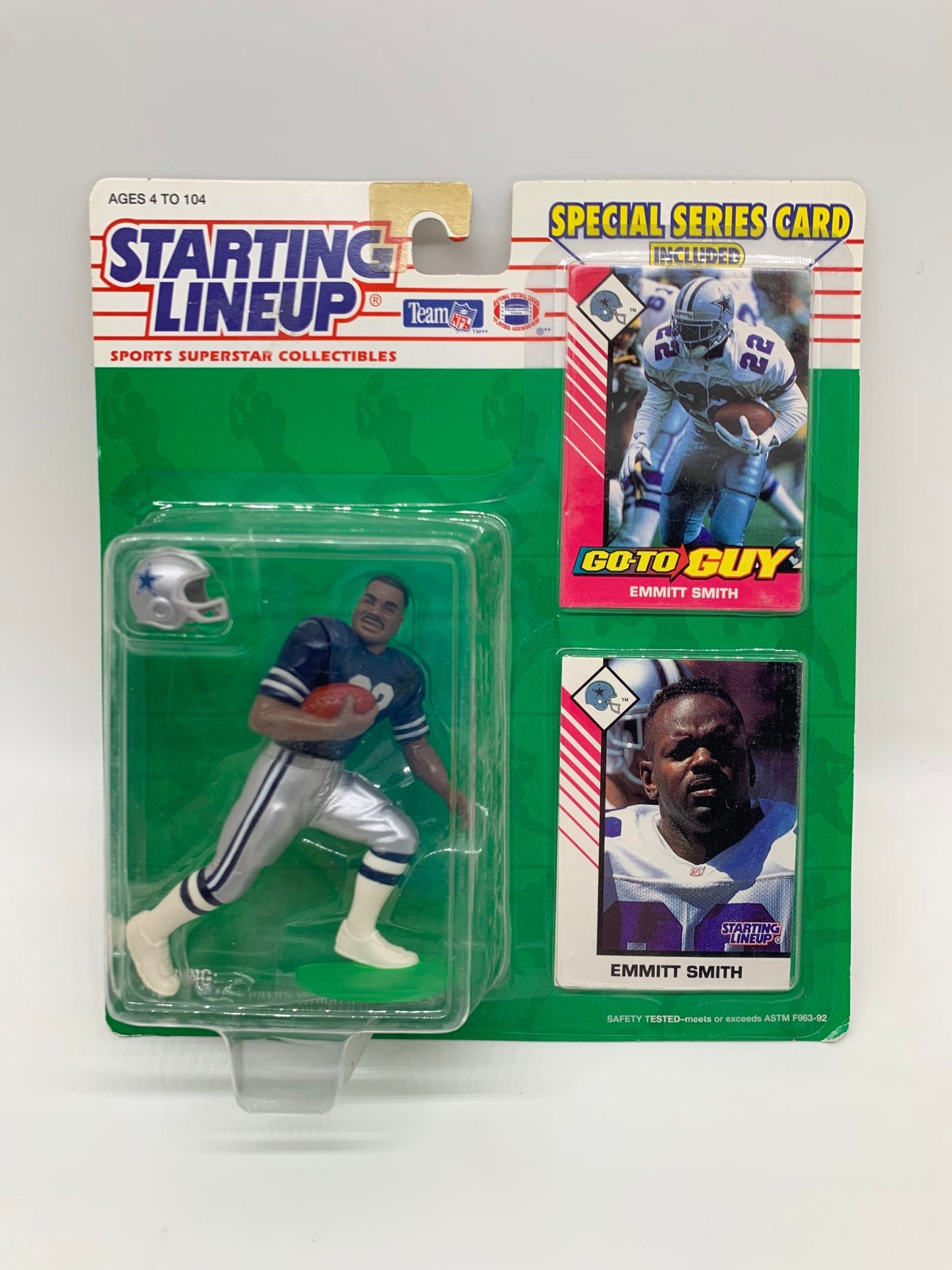 Dallas Cowboys - Emmitt Smith - Sports Figure Vintage - Starting Lineup - Kenner - Man Cave Deco - Sports Memorabilia - Trading Card