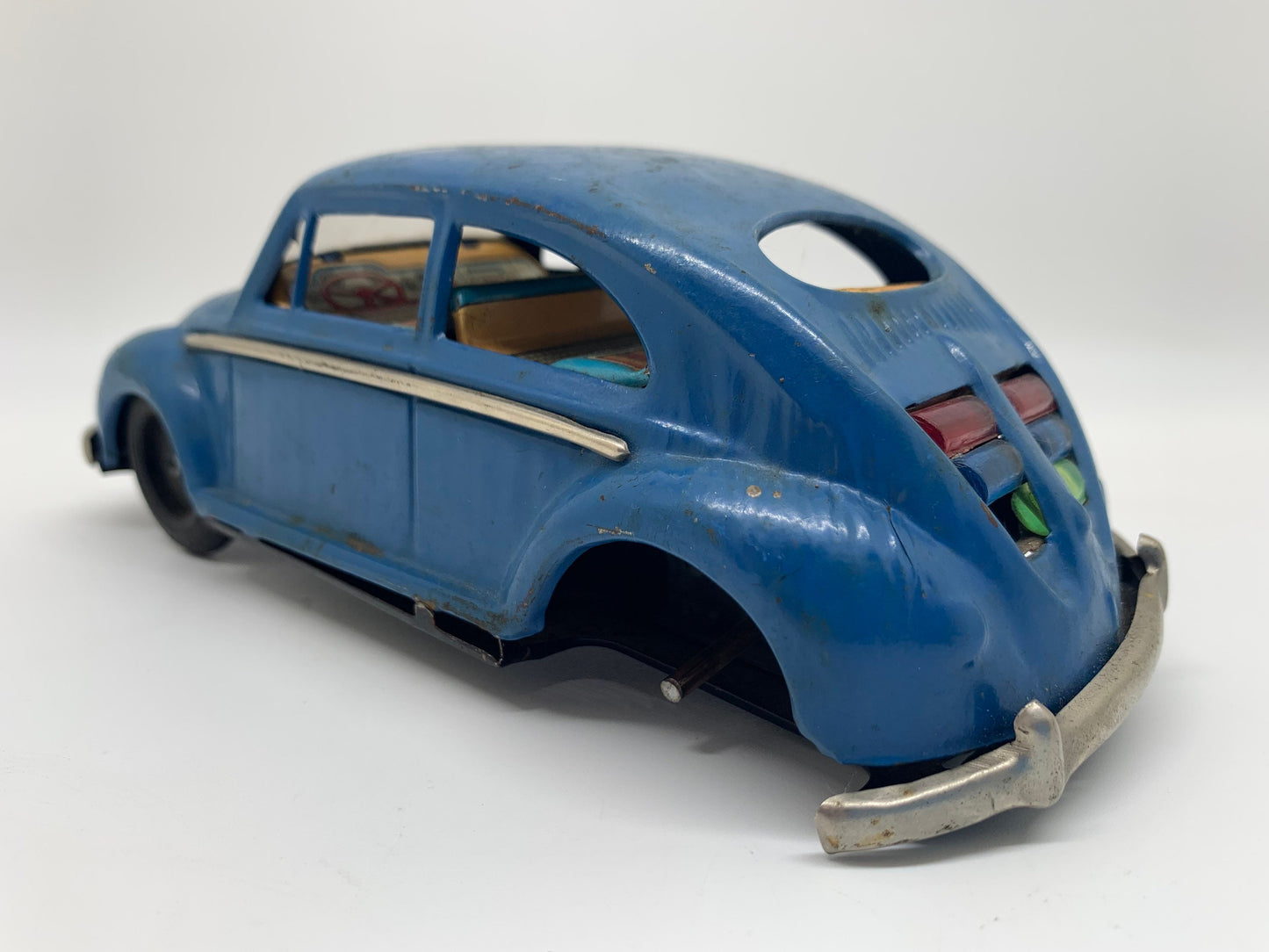 1950s Volkswagen Beetle Bug - Japan Tin Toy - Friction Car - Diecast Vintage - Diecast Collectible - Rare - ALPS - Bandai - Taiyo - Tin Car
