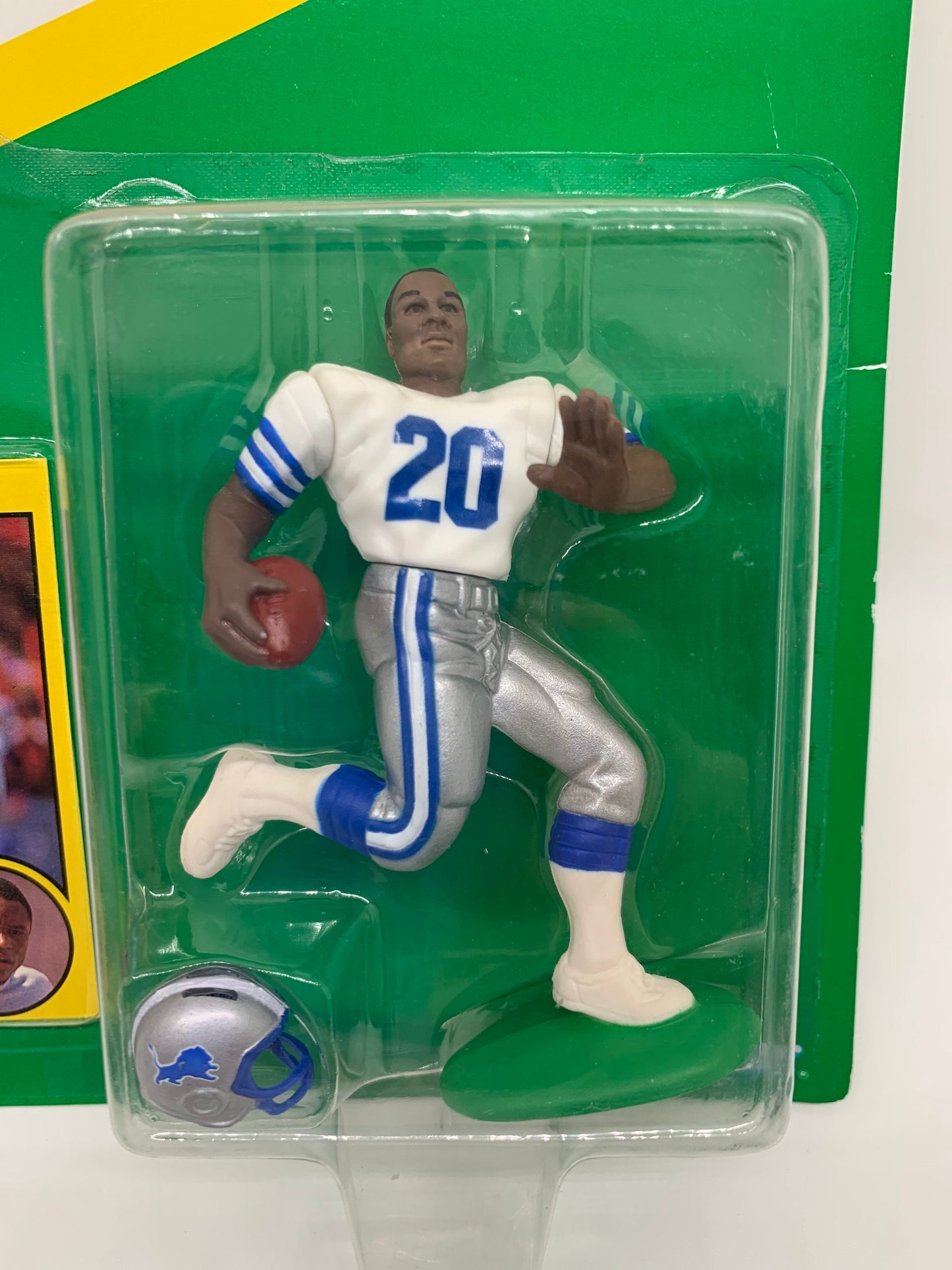 Starting Lineup Barry Sanders Detroit Lions White 1991 Edition Kenner Miniature Collectible NFL Action Figure Football Card Collector Coin