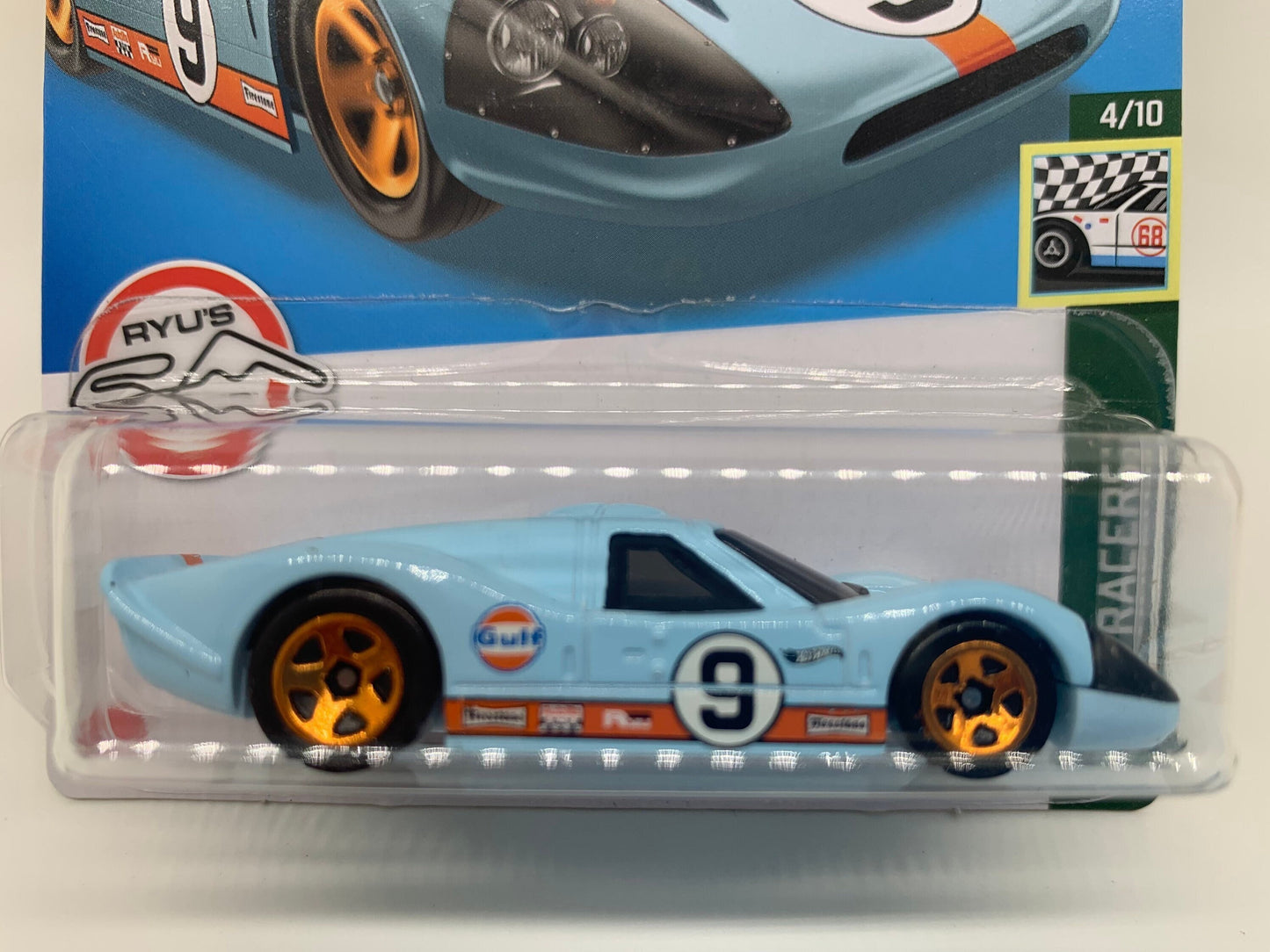 Hot Wheels '67 Ford GT40 Mk IV Gulf Light Blue Retro Racers Perfect Birthday Gift Miniature Collectable Scale Model Toy Car
