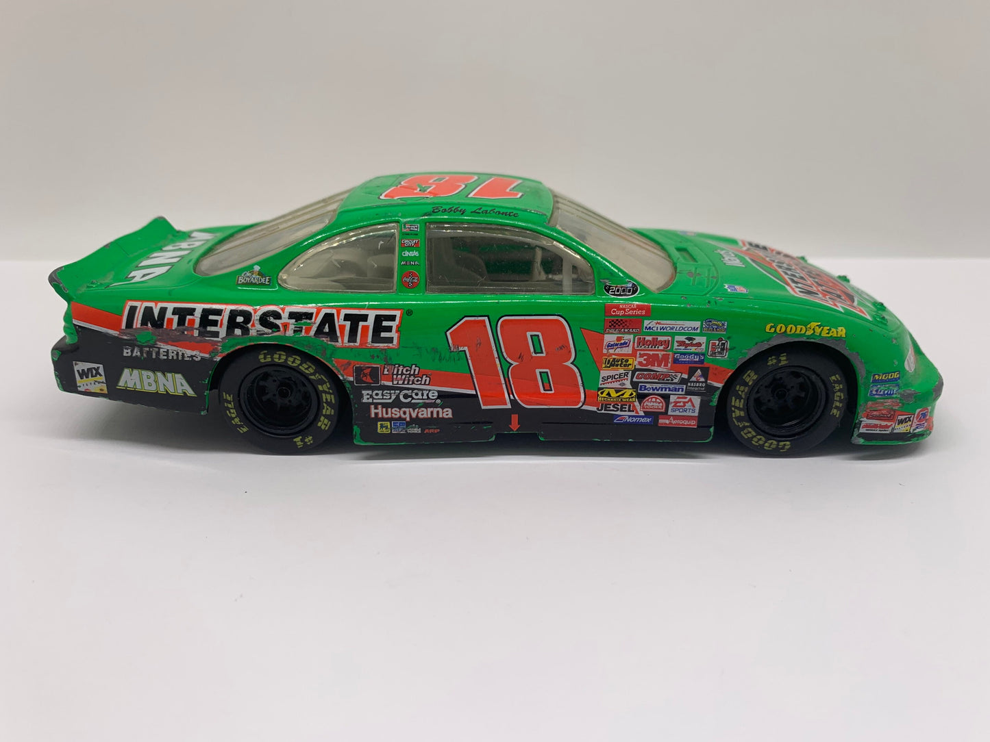 Interstate Batteries 1999 Pontiac Grand Prix Stock Car Green Hasbro Collectable Replica Scale Model Toy Car Nascar Car Perfect Birthday Gift