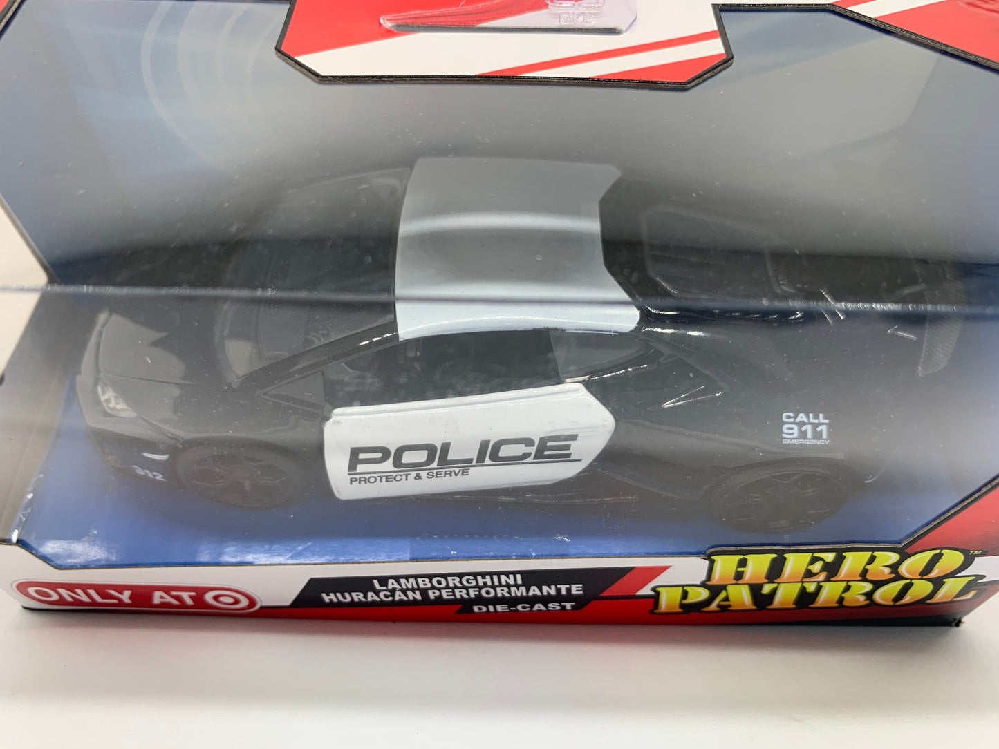 Jada Lamborghini Huracan Perfomante Police Black and White Hero Patrol Perfect Birthday Gift Collectable Scale Model Toy Car