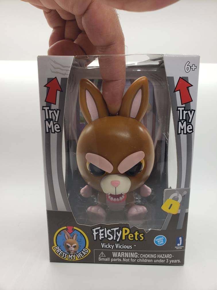 Vicky Vicious Bunny Rabbit Brown Feisty Pets Collectable Vinyl Figure Animal Toy Figurine
