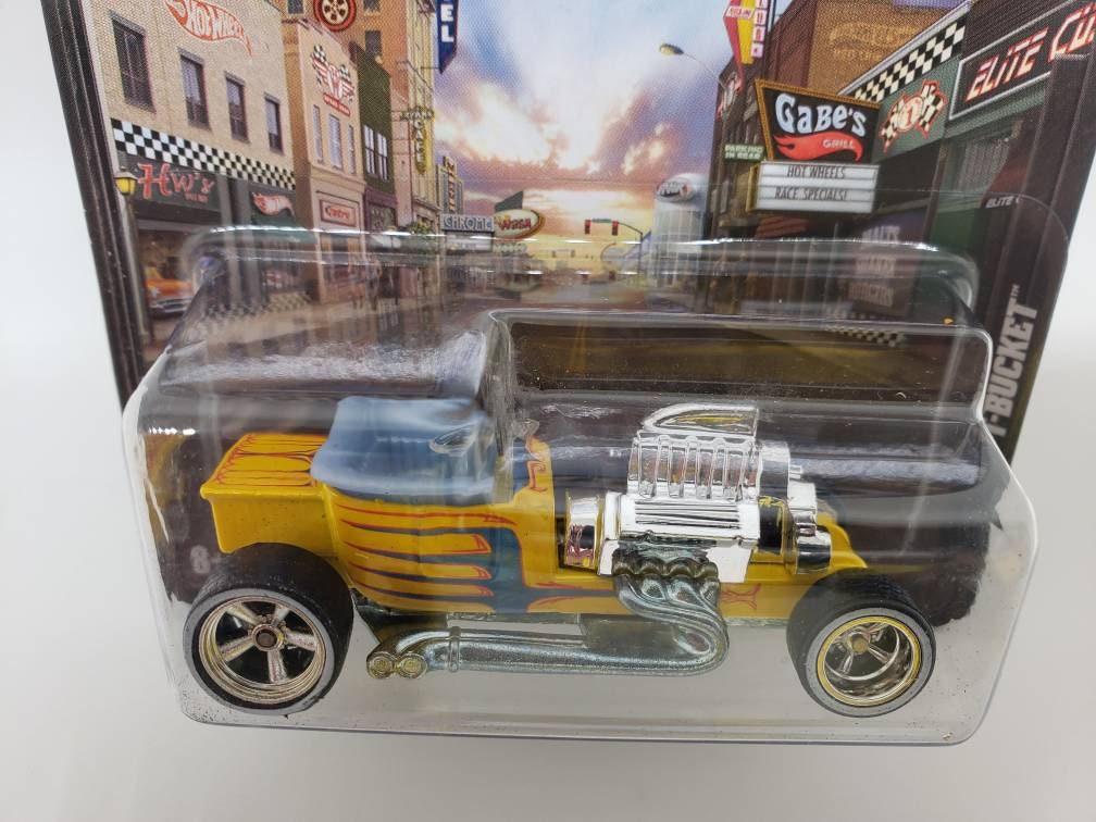 Hot Wheels T-Bucket Yellow Big Hits Boulevard Miniature Collectable Scale Model Toy Car Perfect Birthday Gift