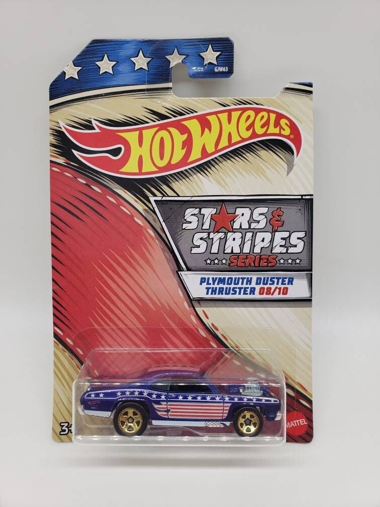 Hot Wheels Plymouth Duster Thruster Stars And Stripes Diecast Car Vintage Miniature Model Scale Toy Car