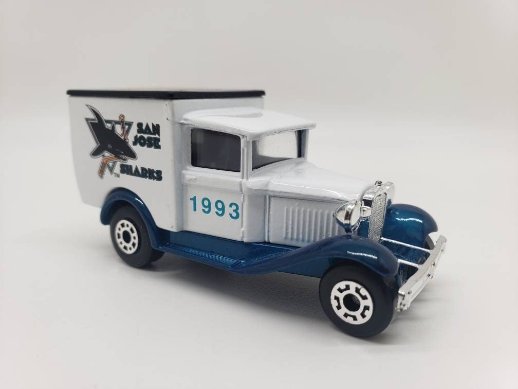 Matchbox San Jose Sharks Model A Ford Van White Team Collectible Miniature Scale Model Toy Car Perfect Birthday Gift