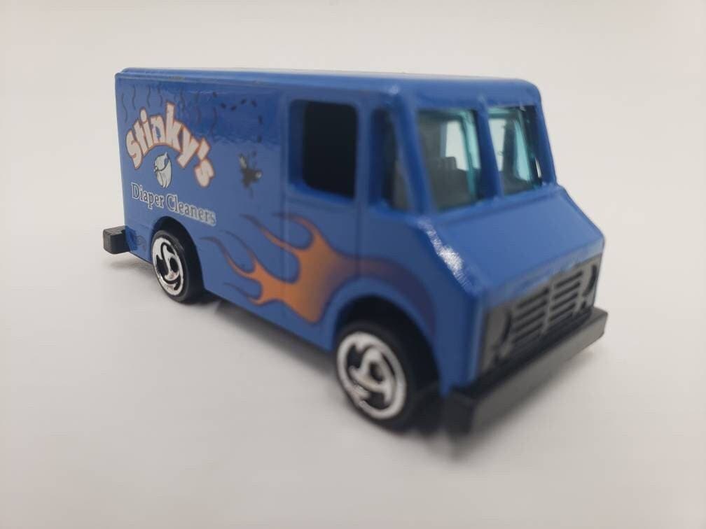 Hot Wheels Delivery Truck Stinky's Diaper Cleaner Blue House Calls Perfect Birthday Gift Miniature Collectable Scale Model Toy Car