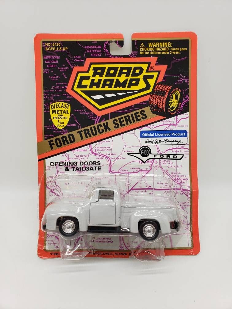Road Champs 1956 Ford F100 White Ford Truck Series Perfect Birthday Gift Miniature Collectible 143 Scale Model Toy Car