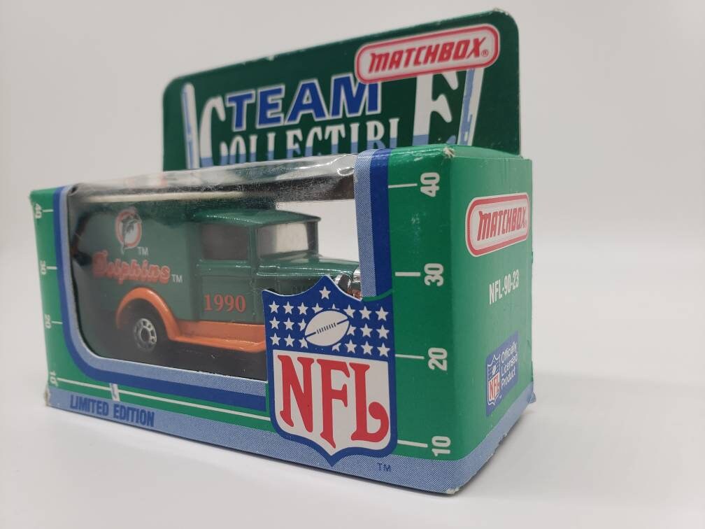 Matchbox Miami Dolphins Model A Ford Van Green Team Collectible Miniature Scale Model Toy Car Perfect Birthday Gift