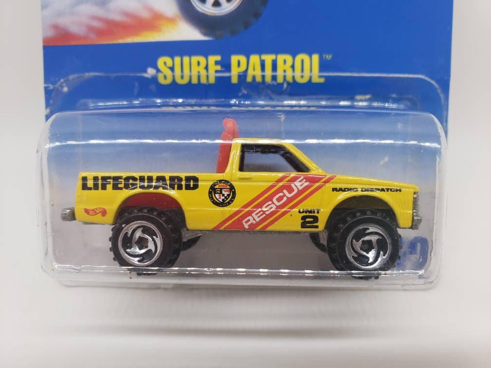 Hot Wheels Surf Patrol Lifeguard Yellow Rescue Squad Collectible Miniature Scale Model Toy Car
