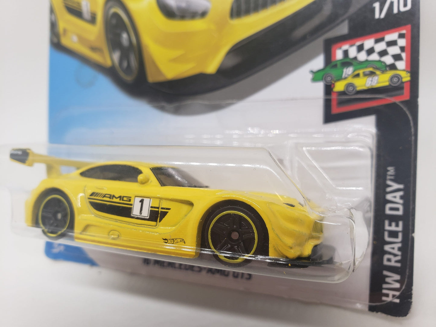 Hot Wheels Mercedes-AMG GT3 Yellow HW Race Day Perfect Birthday Gift Miniature Collectable Model Toy Car