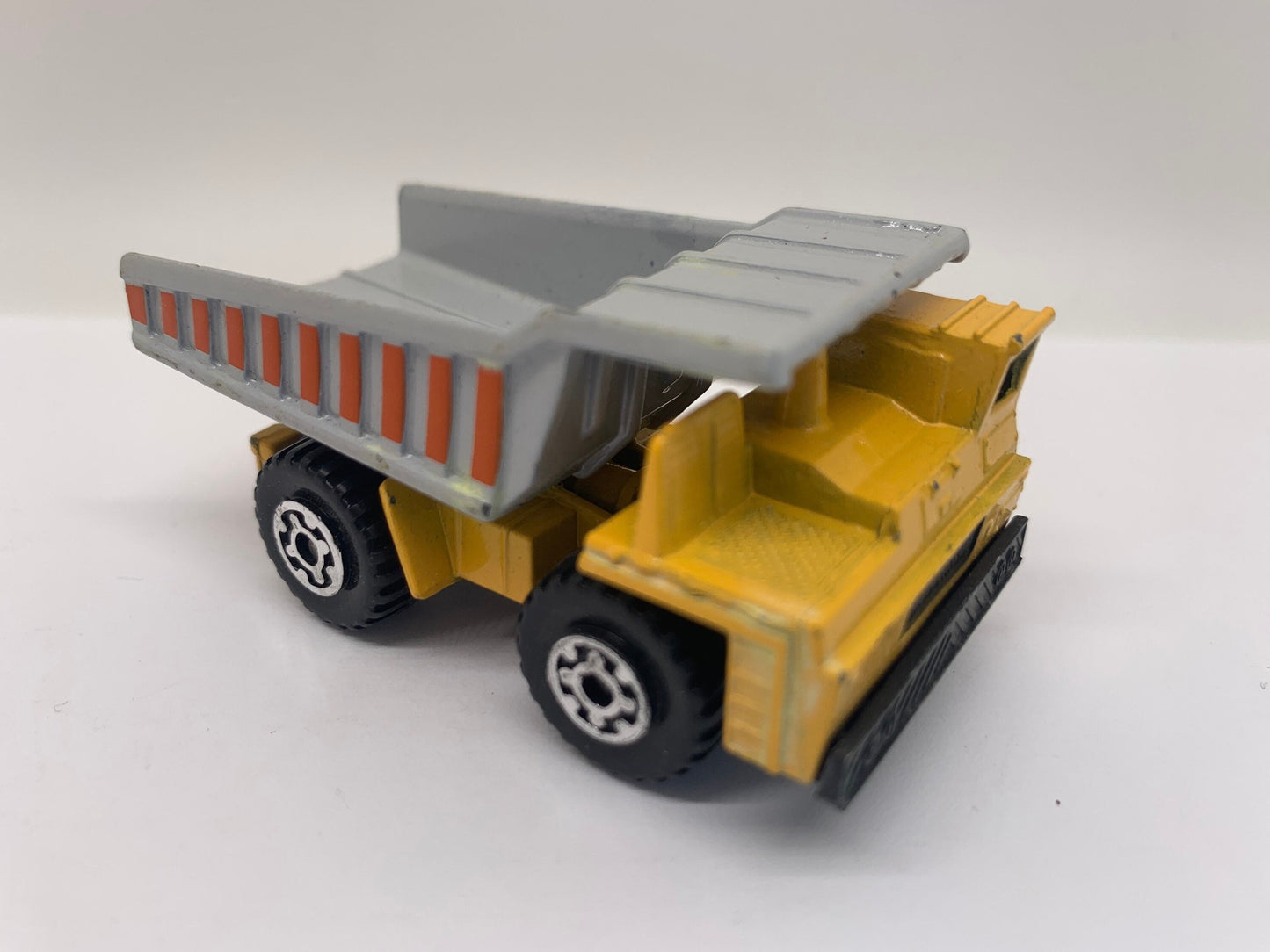 Matchbox Faun Quarry Dump Truck Turf Hauler Yellow Collectable Miniature Scale Model Toy Car Perfect Birthday Gift