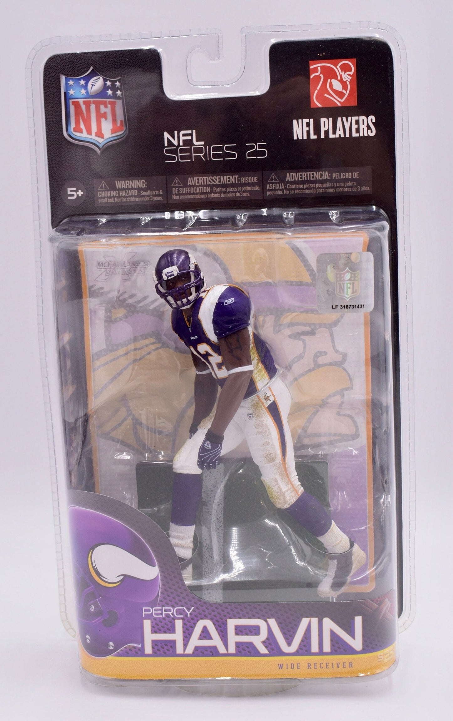 McFarlane Toys Percy Harvin Minnesota Vikings Purple Jersey NFL Series 25 Perfect Birthday Gift Collectable Model Toy Action Figure