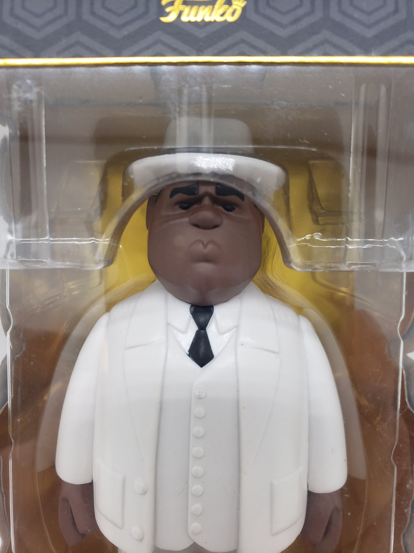 Notorious BIG White Suit Funko Gold Premium Vinyl Figure Hip Hop Collectable Pop Culture Memorabilia Perfect Birthday Gift