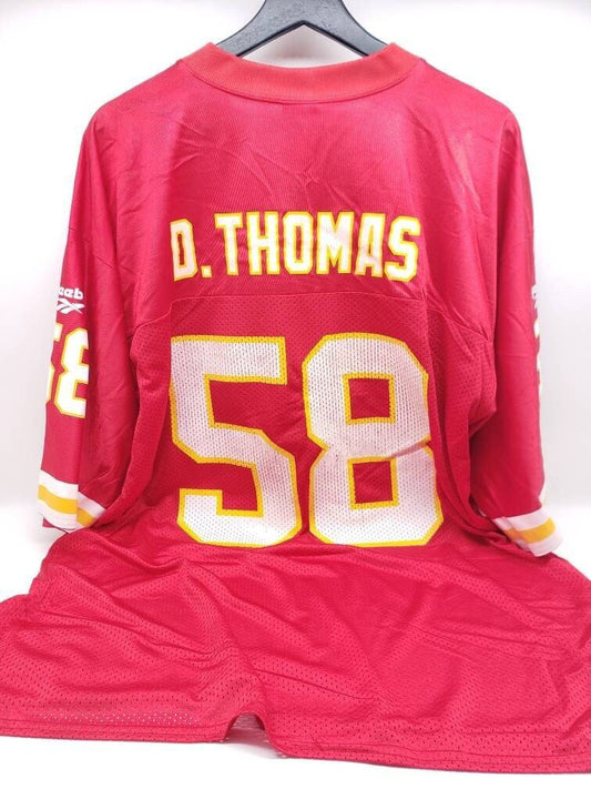Kansas City Chiefs Derrick Thomas #58 Red Adult Size Large Reebok Collectable NFL Football Jersey Perfect Birthday Gift Man Cave Decor