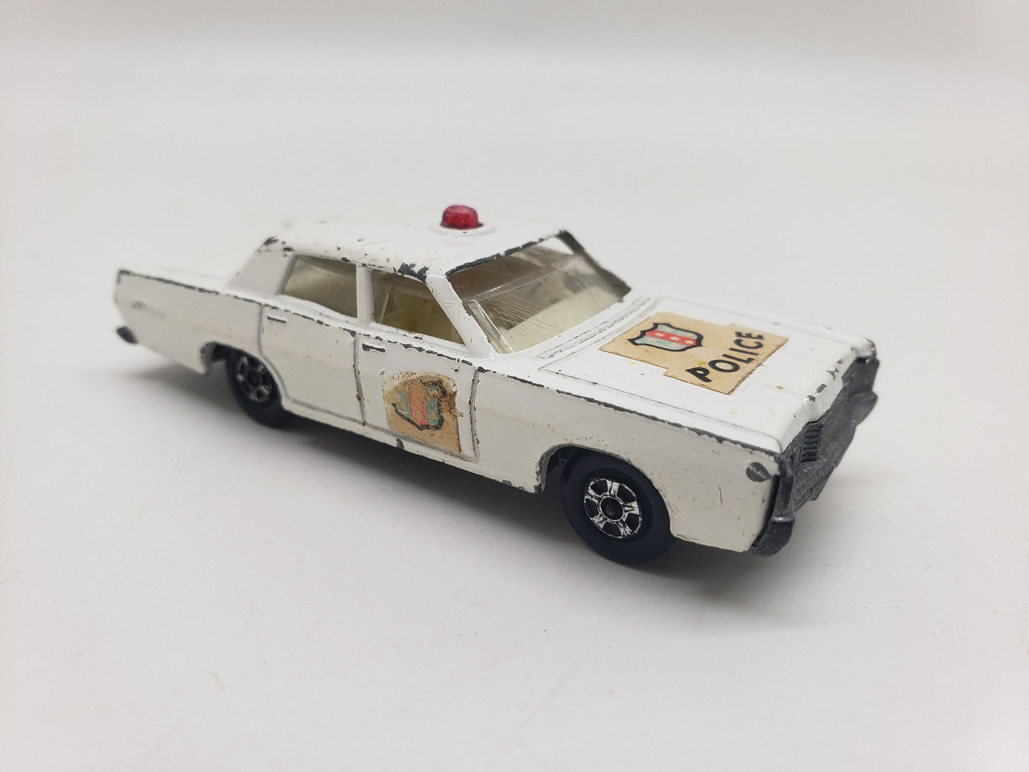 Matchbox 1970 Mercury Park Lane Police Car White Collectable Scale Model Miniature Toy Car Perfect Birthday Gift