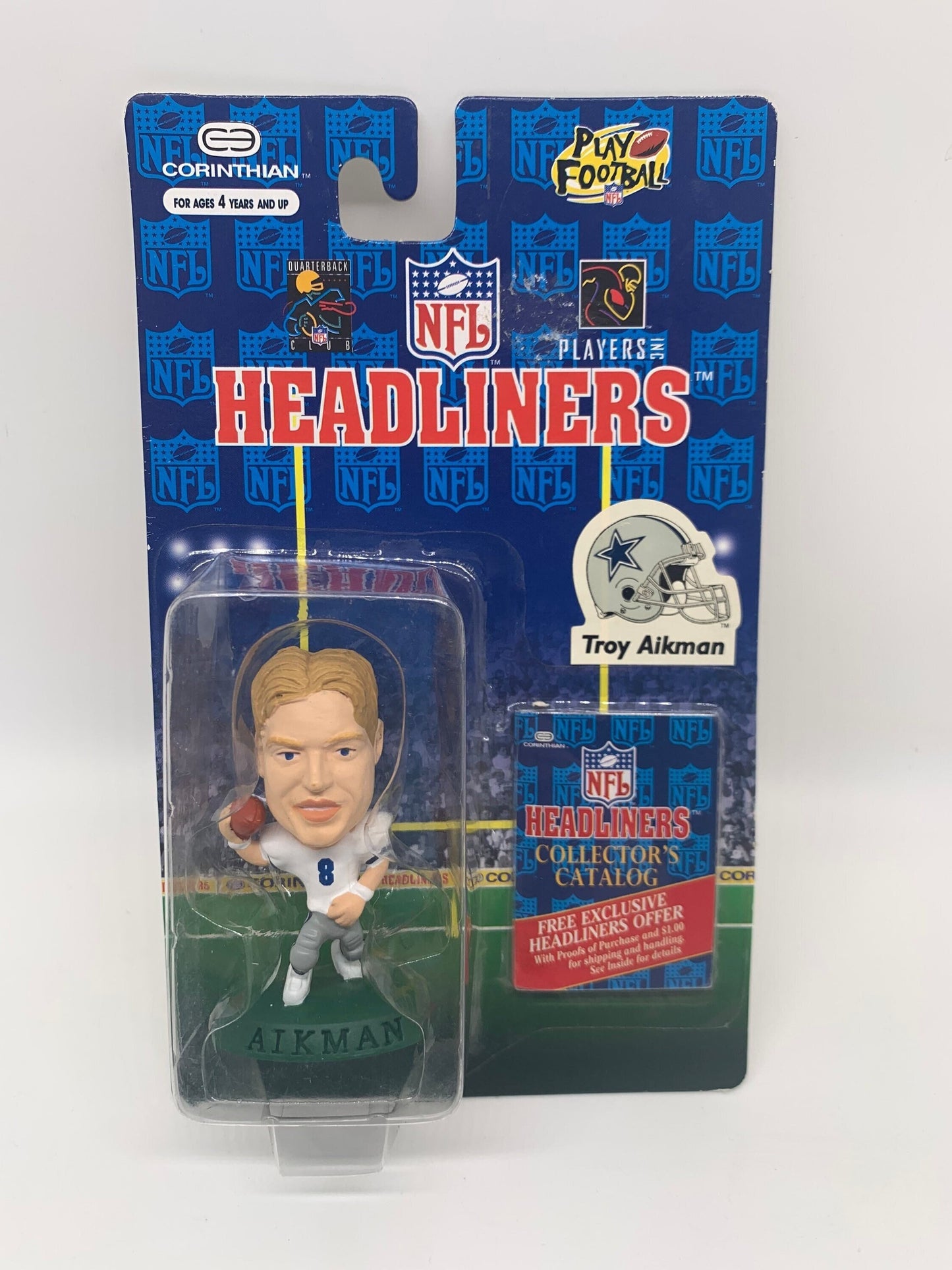Headliners Troy Aikman Dallas Cowboys Collectable Figure Sports Memorabilia Miniature Figurine Perfect Birthday Gift Football Deco