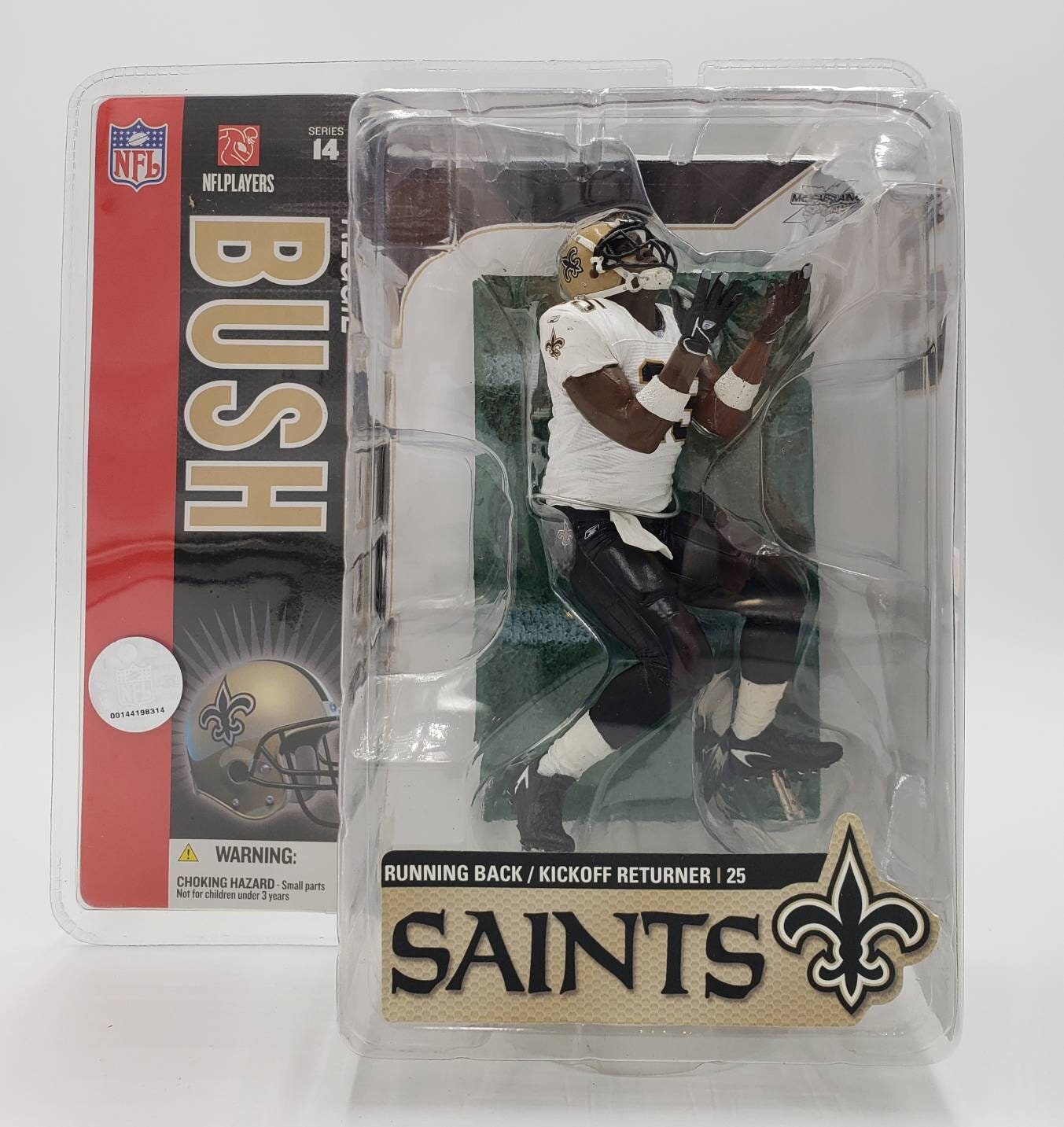 McFarlane Reggie Bush New Orleans Saints White and Black Collectable NFL Action Figure Vintage Football Figurine Perfect Birthday Gift
