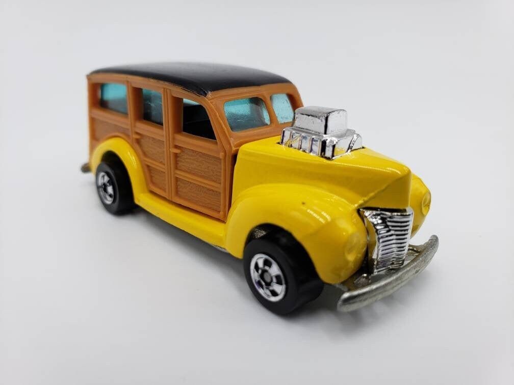 Hot Wheels '40s Woodie Yellow Collectable Scale Miniature Model Toy Car Perfect Birthday Gift