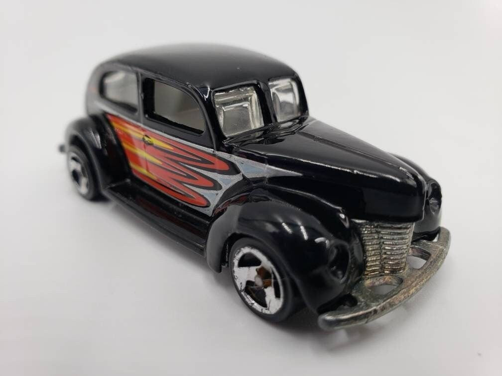 Hot Wheels 40s Ford 2 Door Black Hot Rods Collectable Miniature Scale Model Toy Car Perfect Birthday Gift