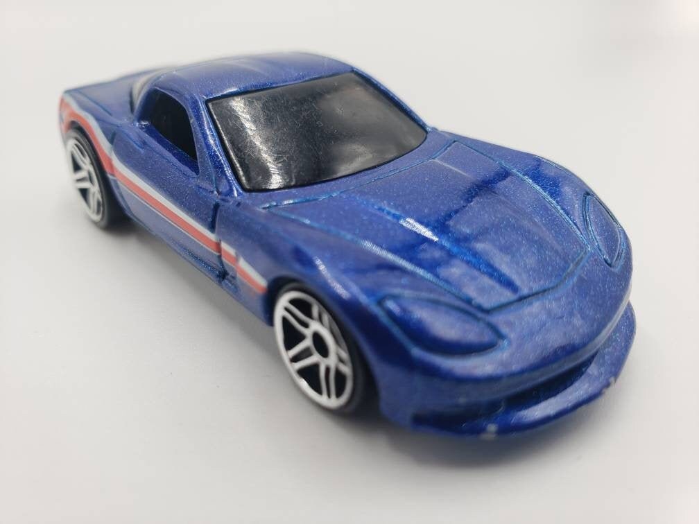 Hot Wheels C6 Corvette Metallic Dark Blue General Motors Perfect Birthday Gift Miniature Collectable Scale Model Toy Car