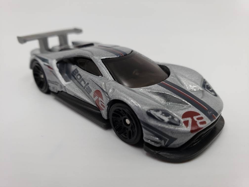 Hot Wheels Ford GT Race Gray HW Speed Graphics Perfect Birthday Gift Collectable Miniature Scale Model Toy Car