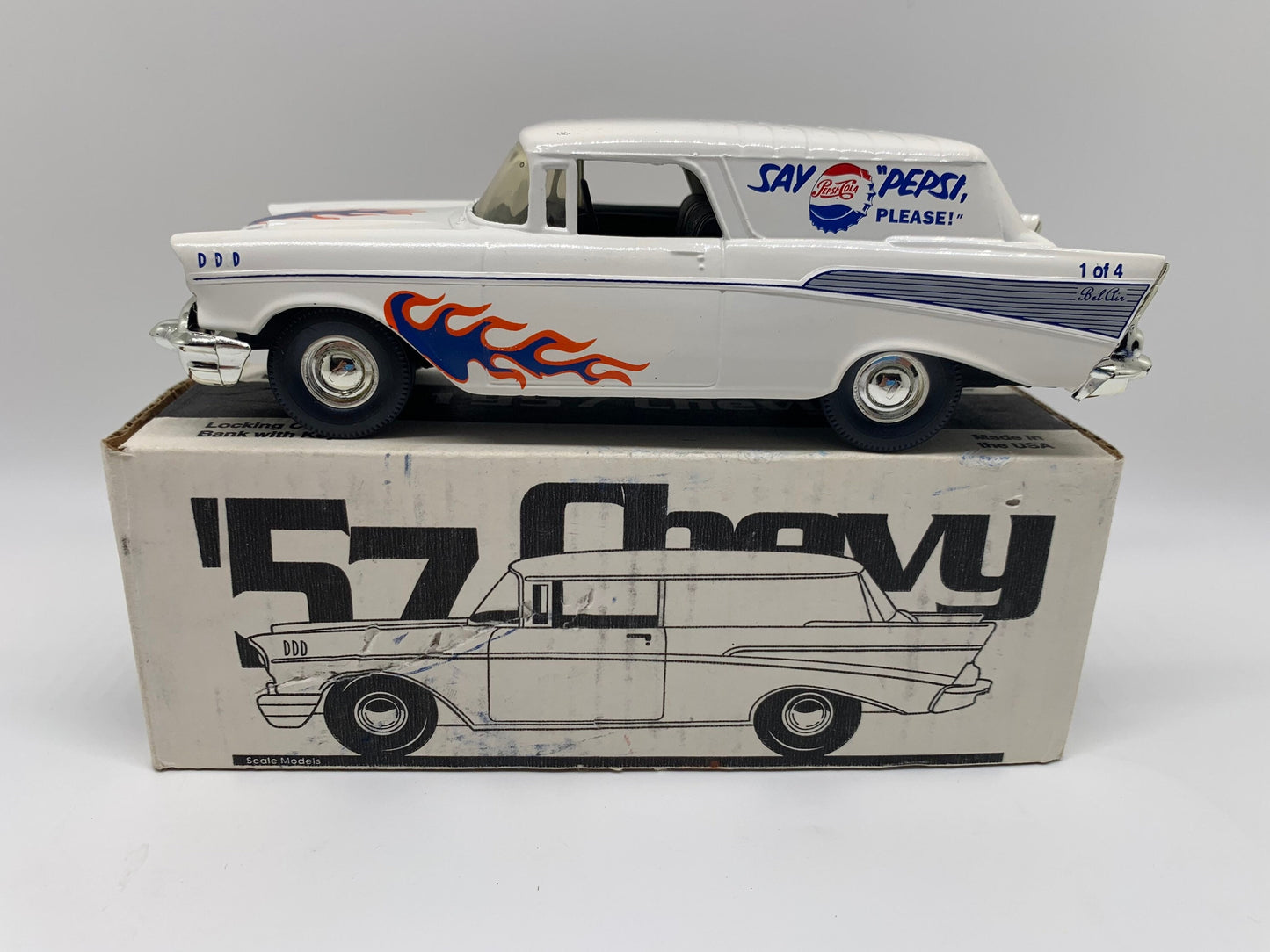 Ertl '57 Chevy Bel Air Nomad White Pepsi Cola Perfect Birthday Gift Collectable Scale Model Toy Car Pepsi Coin Bank