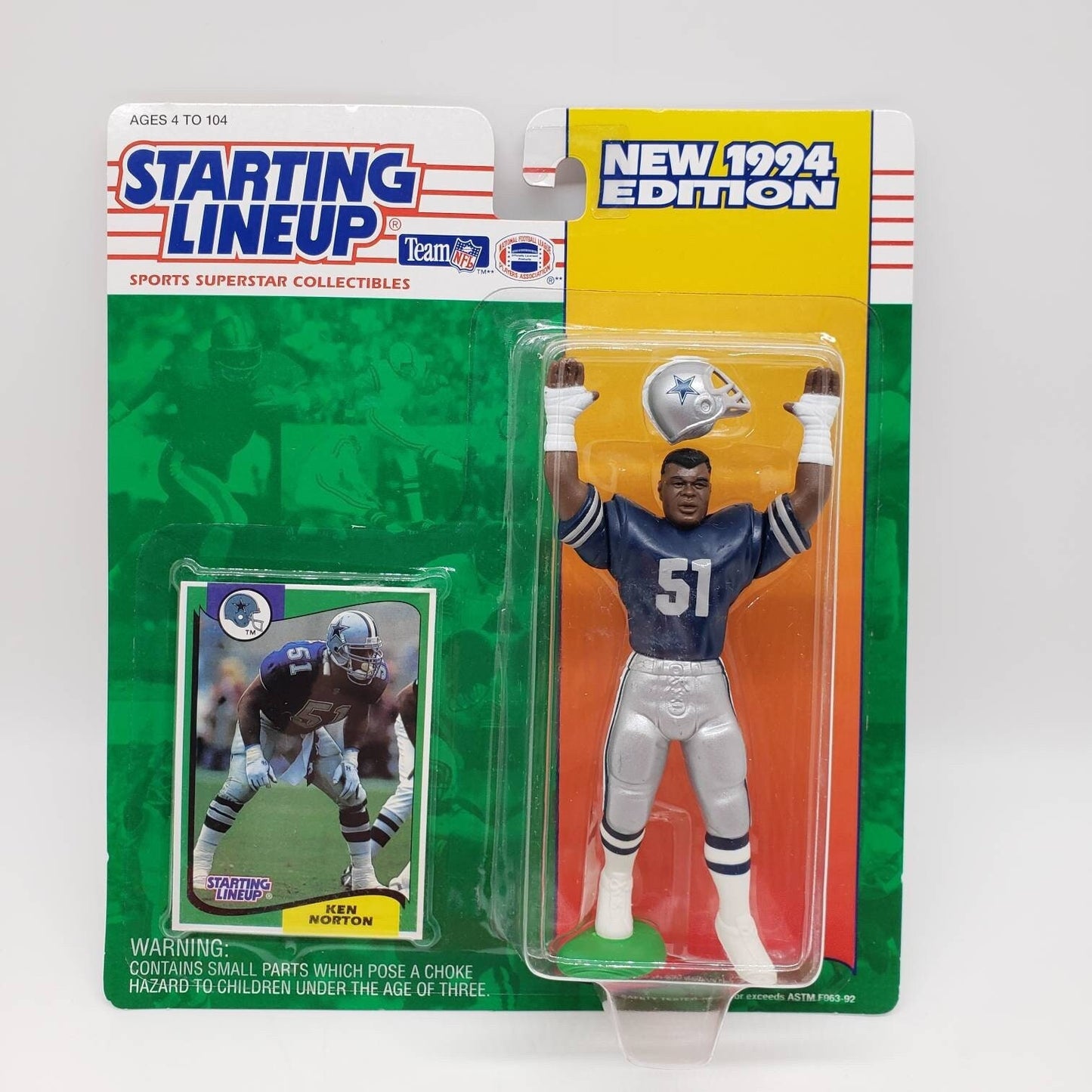 Starting Lineup Ken Norton Dallas Cowboys Blue 1994 Vintage Collectable NFL Football Action Figure Perfect Birthday Gift