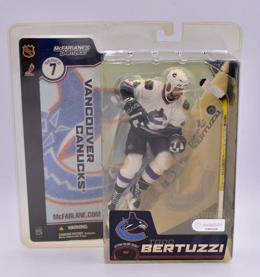 McFarlane Toys Todd Bertuzzi Vancouver Canucks White Jersey Series 7 Collectable NHL Hockey Action Figure Perfect Birthday Gift