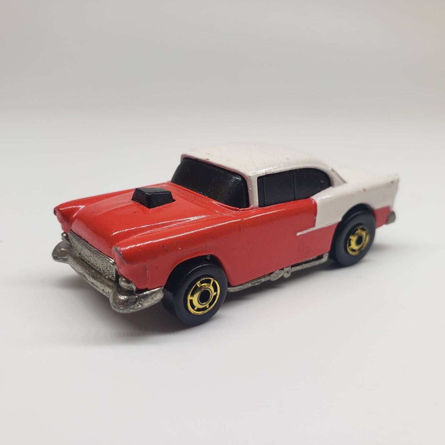 Hot Wheels '55 Chevy Red and White Mainline Perfect Birthday Gift Miniature Collectible Scale Model Toy Car