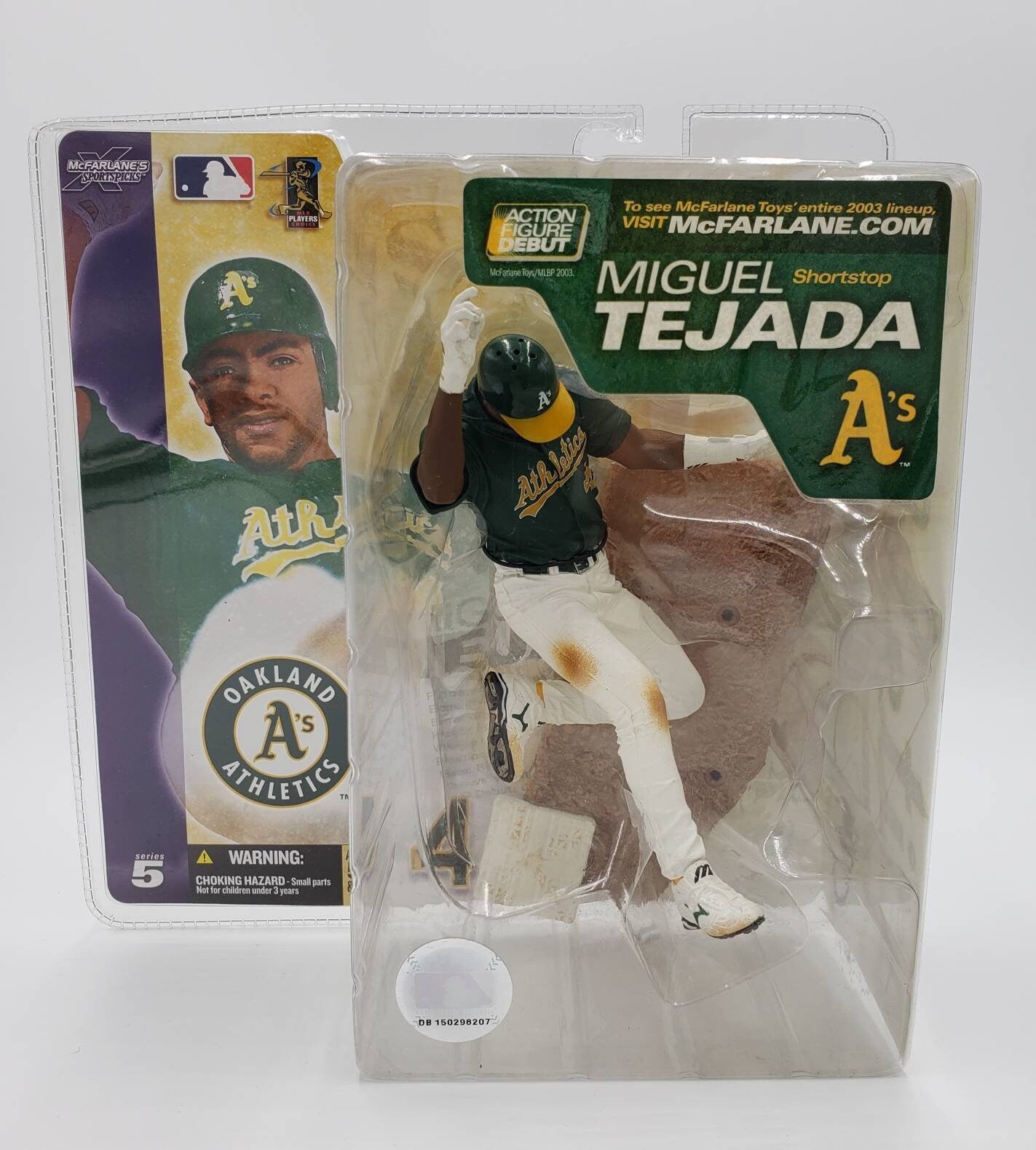 McFarlane Toys Miguel Tejada Oakland Athletics Green Perfect Birthday Gift Collectible MLB Baseball Action Figure