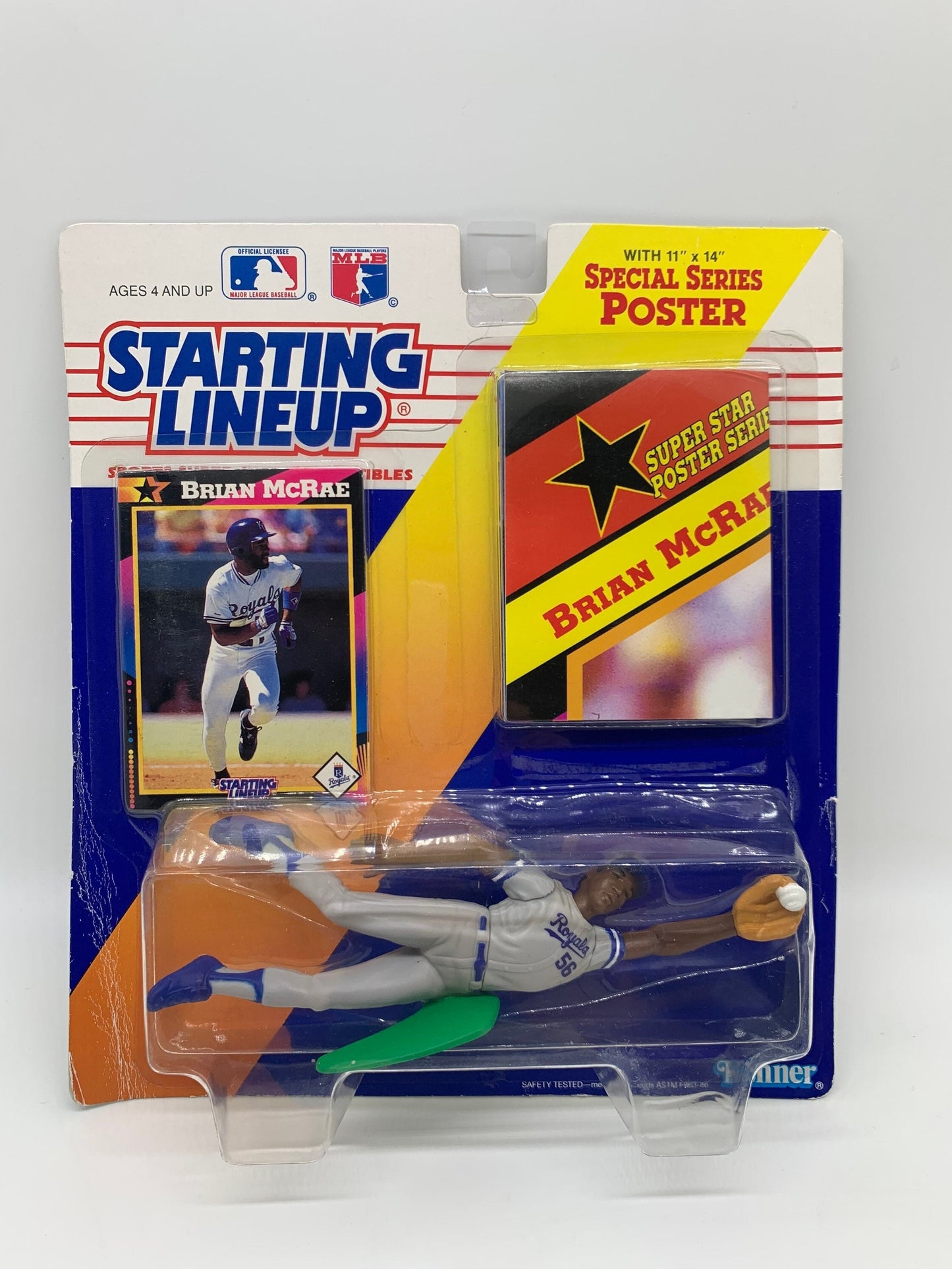 Starting Lineup Brian McRae Kansas City Royals Action Figure Gray 1992 Kenner Collectable MLB Baseball Figurine Perfect Birthday Gift