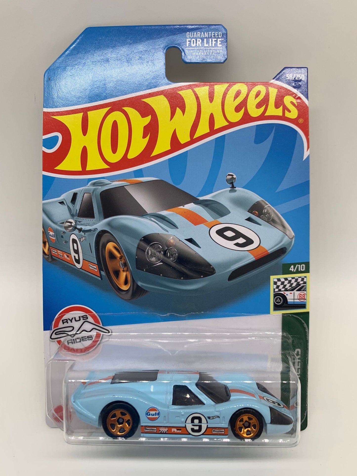 Hot Wheels '67 Ford GT40 Mk IV Gulf Light Blue Retro Racers Perfect Birthday Gift Miniature Collectable Scale Model Toy Car